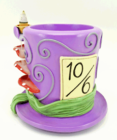 Alice in Wonderland Mad Hatter Back Flow Incense Burner/Tray on Top of Hat!